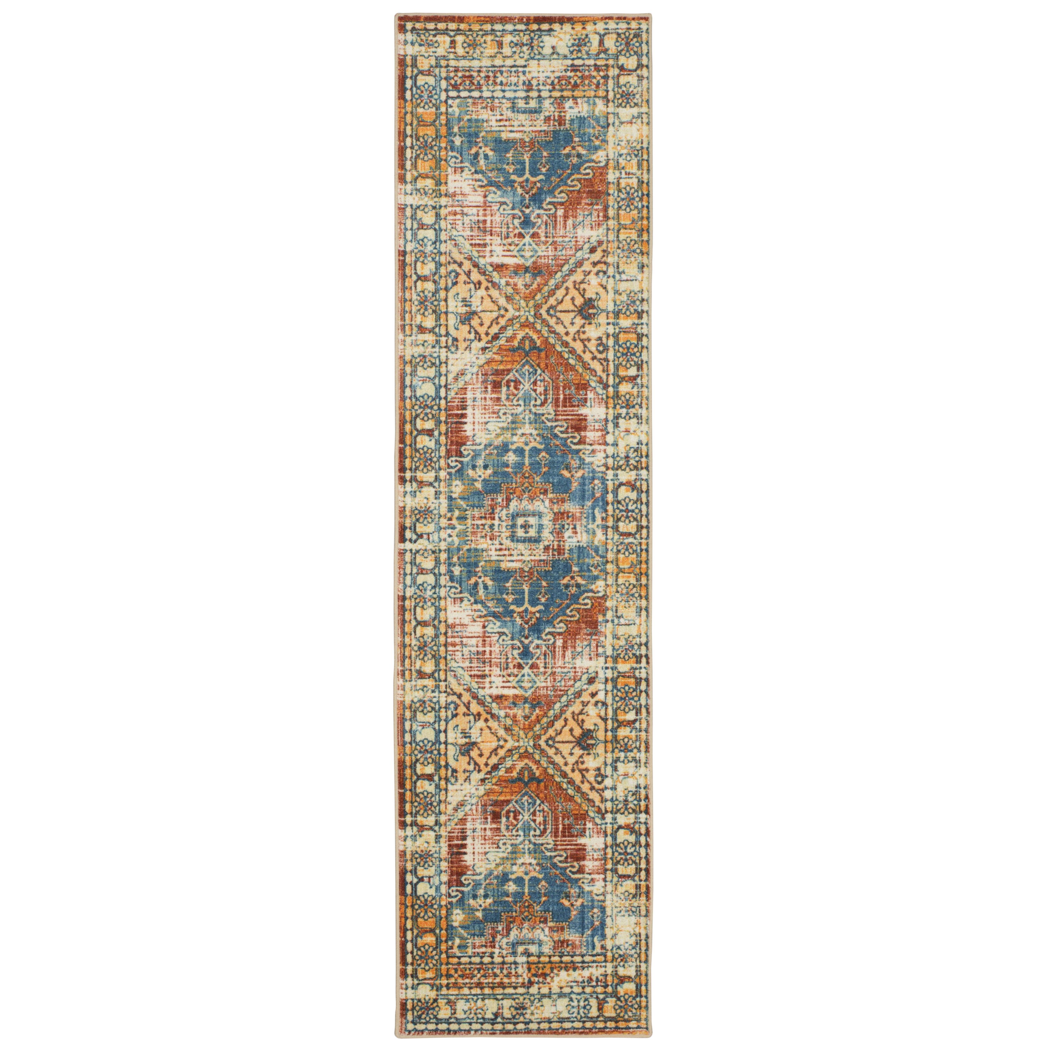 Millwood Pines Hibbler Southwestern Tufted Orange Green Area Rug Millwood Pines Hibbler Southwestern