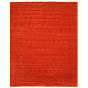 Neem Hand-Knotted Red Area Rug