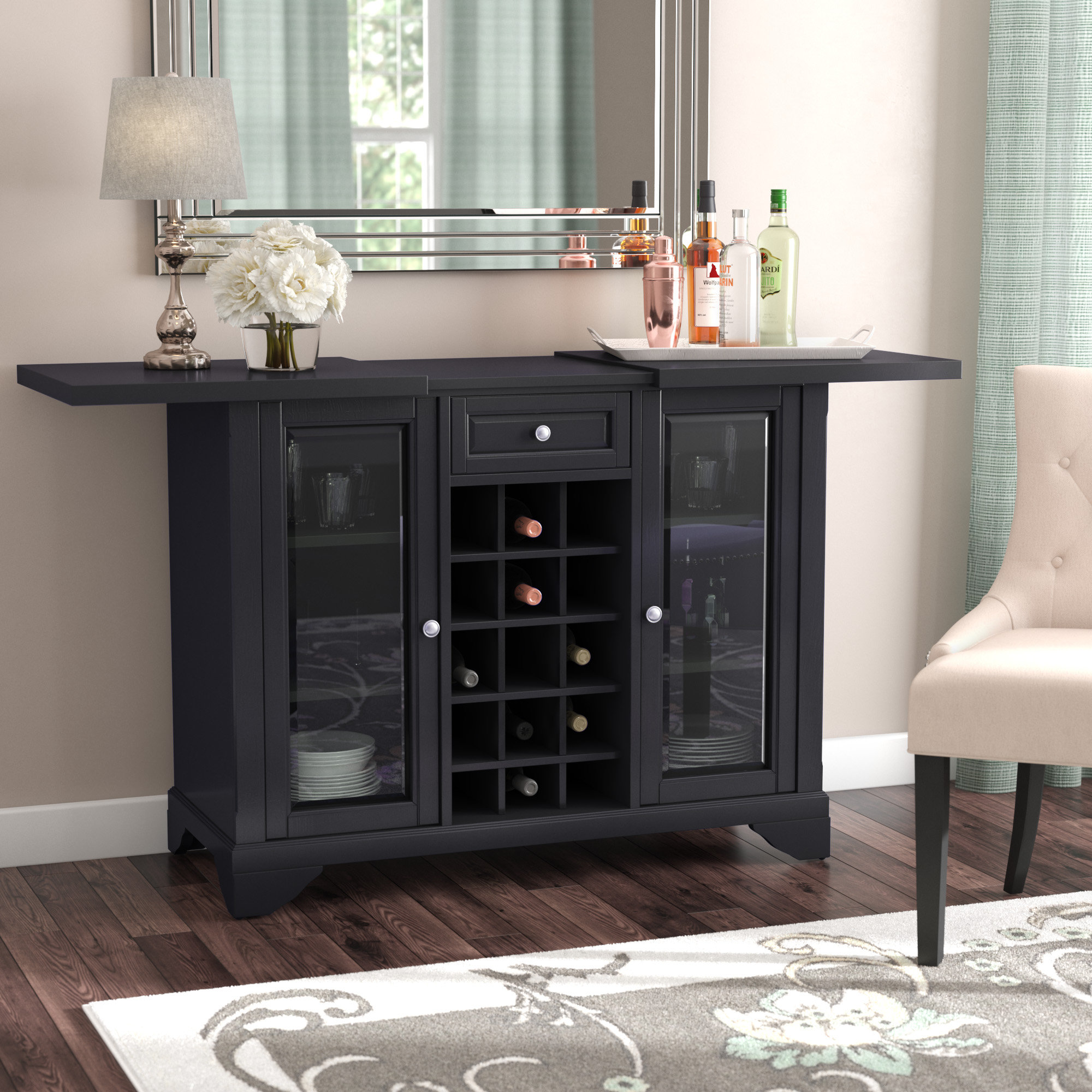 Three Posts Hedon Bar Cabinet Reviews Wayfair