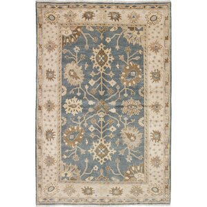 One-of-a-Kind Li Hand-Knotted Rectangle Gray Area Rug