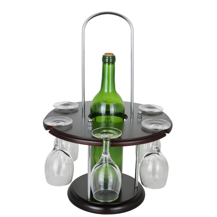 Wine Bodies 1 Bottle Tabletop Wine Bottle And Glass Rack Wayfair Ca