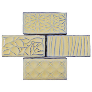 Light Blue Backsplash Tile Wayfair Antiqua Sensations 3 X 6 Ceramic Subway Tile In Yellow Light Blue