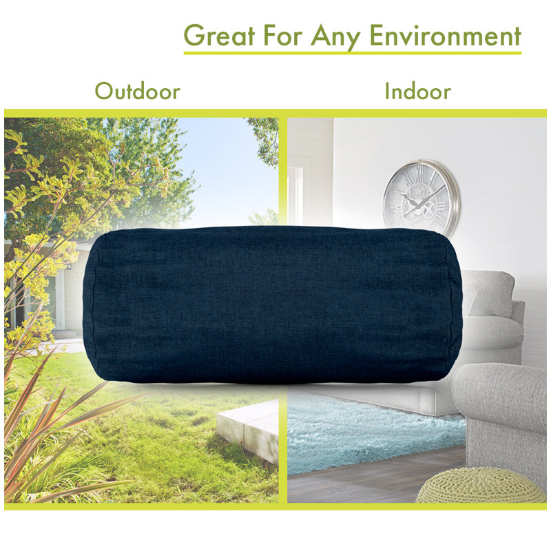 Alcott Hill Vintondale Indoor Outdoor Solid Round Bolster Pillow