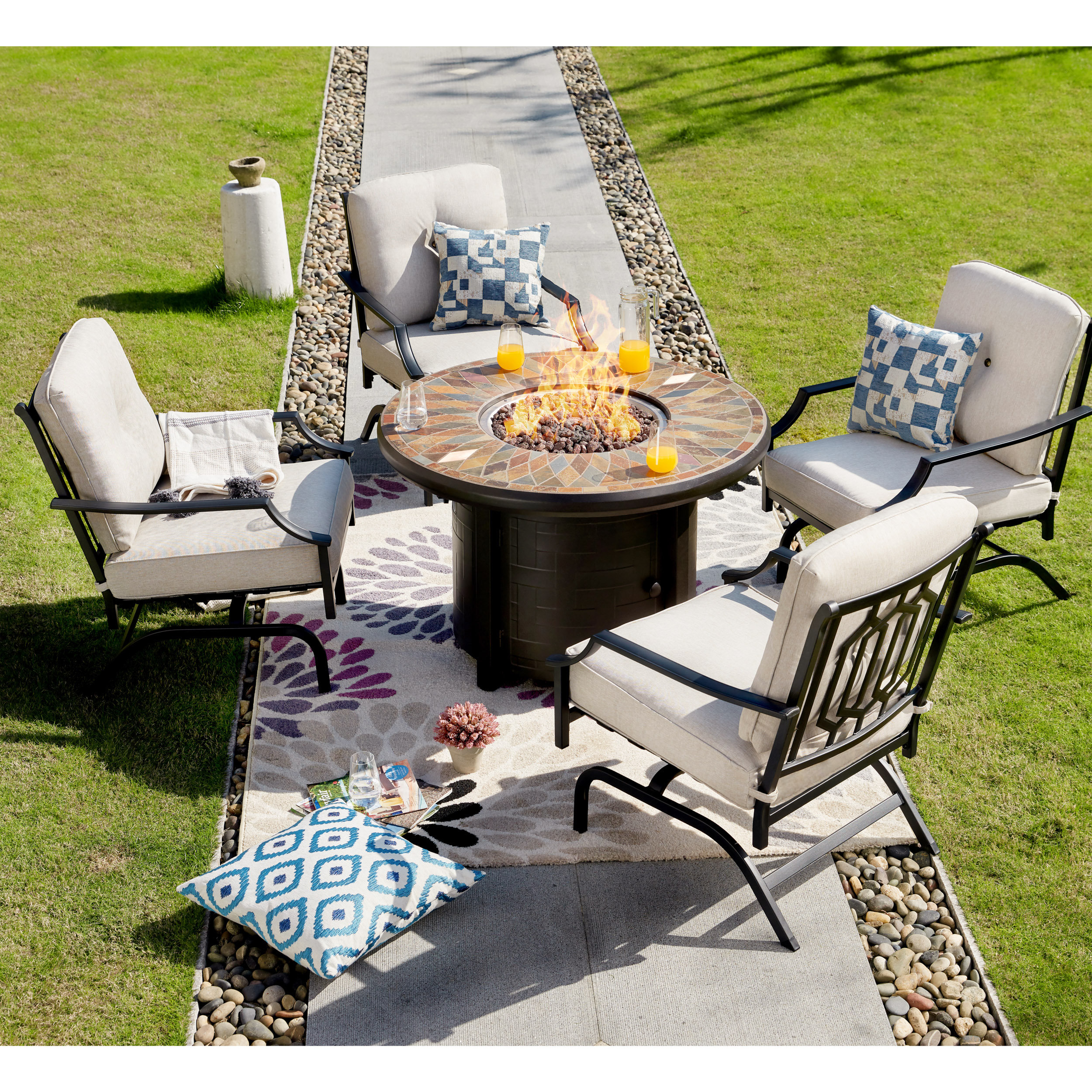 Darby Home Co Beil 5 Piece Sofa Multiple Chairs Seating Group With