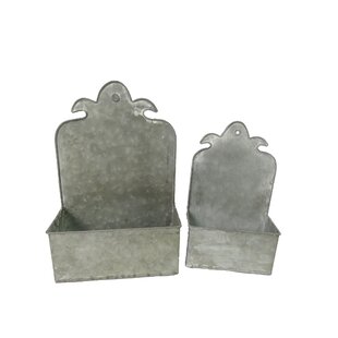 Houon Metal 2 Piece Wall Planter Set By Lily Manor