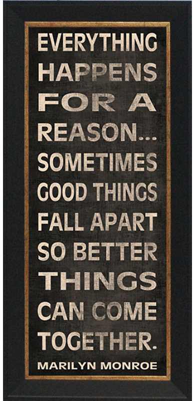 Artistic Reflections Everything Happens By N Harbick Framed