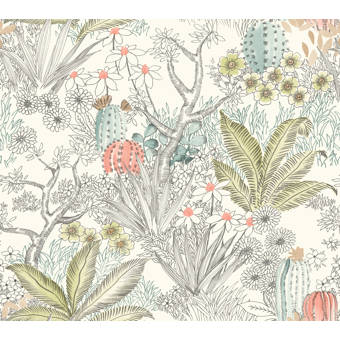 Barto Flowering Desert Wallpaper / Cactuses And Sunset In ...