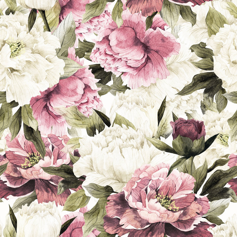 House of Hampton® Clifford Peel & Stick Floral Wallpaper | Wayfair