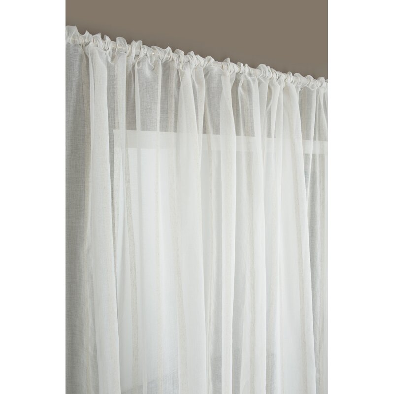 Castleton Home Pinch Pleat Sheer Single Curtain 