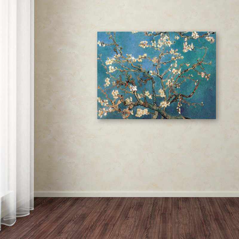 Trademark Art Almond Blossoms By Vincent Van Gogh Framed On