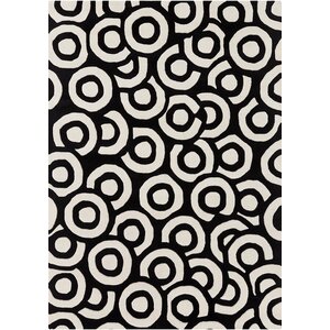 Perna Black & White Geometric Area Rug