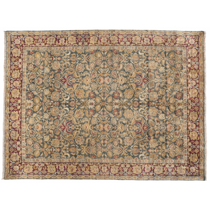 One-of-a-Kind Hand-Knotted 8'1" x 11'1" Wool Brown Area Rug