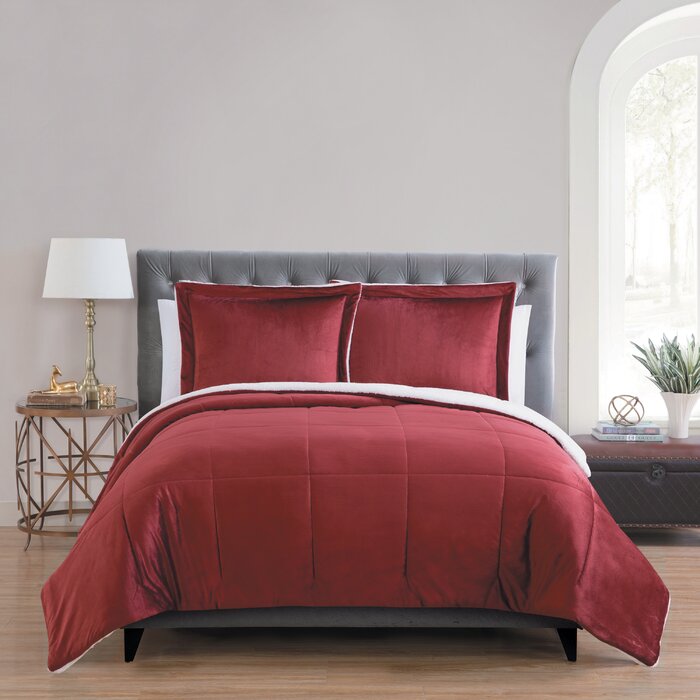 Red Barrel Studio Geneva Micro Mink Reversible Comforter Set