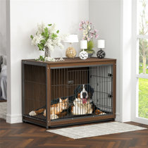 dog crate with storage