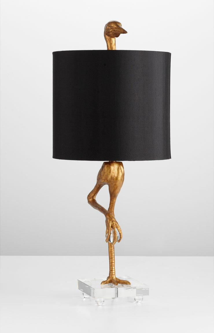 gold ibis table lamp