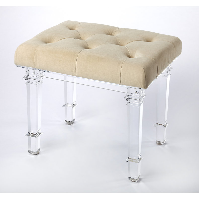 Everly Quinn Ambler Acrylic Vanity Stool | Wayfair