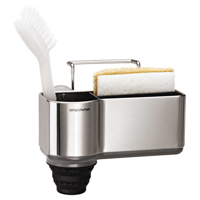 Simplehuman Sink Caddy Organizer Brushed Stainless Steel Reviews Kt1116 Sink Caddy Organizer Brushed Stainless Steel