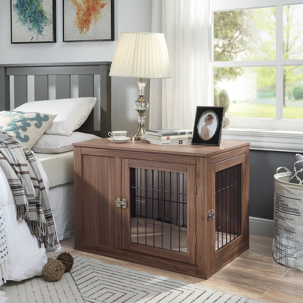 Tucker Murphy Pet Dog Crate Furniture End Table With Pet Bed Wayfair Ca