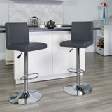 Nobles Adjustable Height Swivel Bar Stool (Set of 2) by Orren Ellis