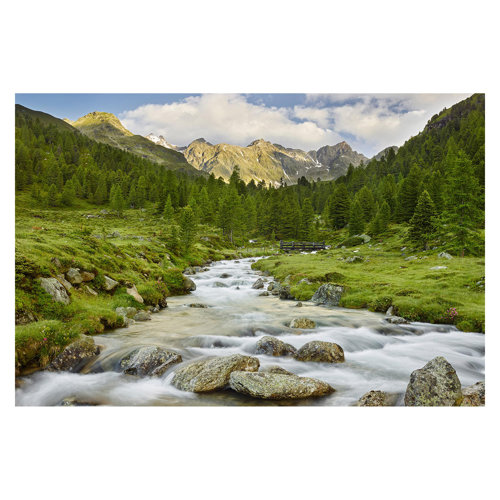 Debanttal National Park, Hohe Tauern 2.55m x 3.84m Textured Matte Peel & Stick Wall Mural East Urban Home