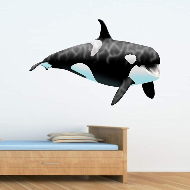 Zoomie Kids Giant Orca Whale Peel And Stick Killer Whale Ocean Wall Sticker Wayfair