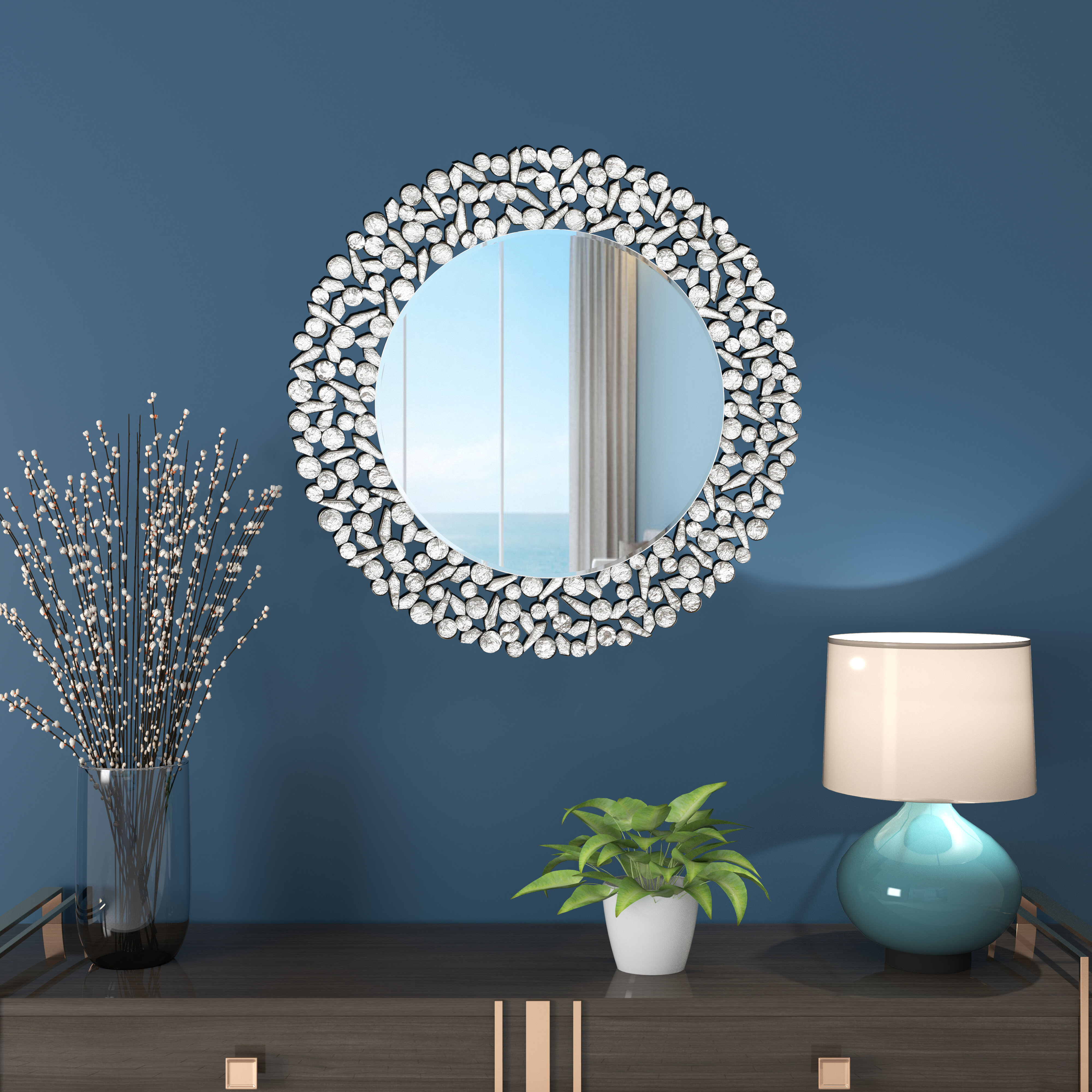 Everly Quinn Dyson Round Wall Mirror & Reviews | Wayfair