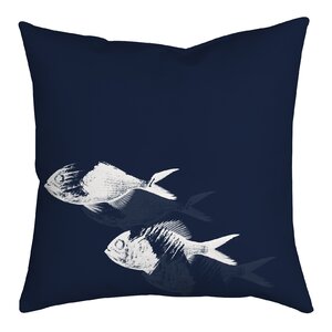 Fish Watercolor Graphic Throw Pillow