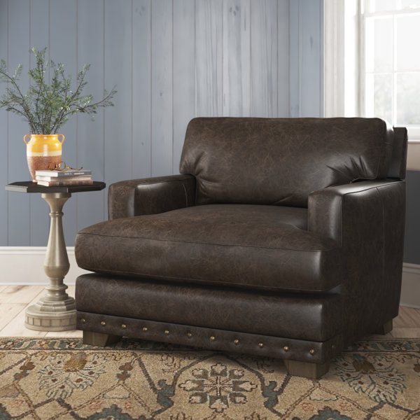 Leather Chair And Ottoman Birch Lane