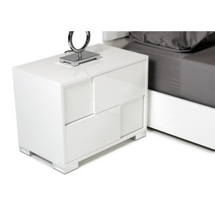 Go to store & view more images Camron Contemporary 2 Drawer Wood Top Nightstand by Orren Ellis