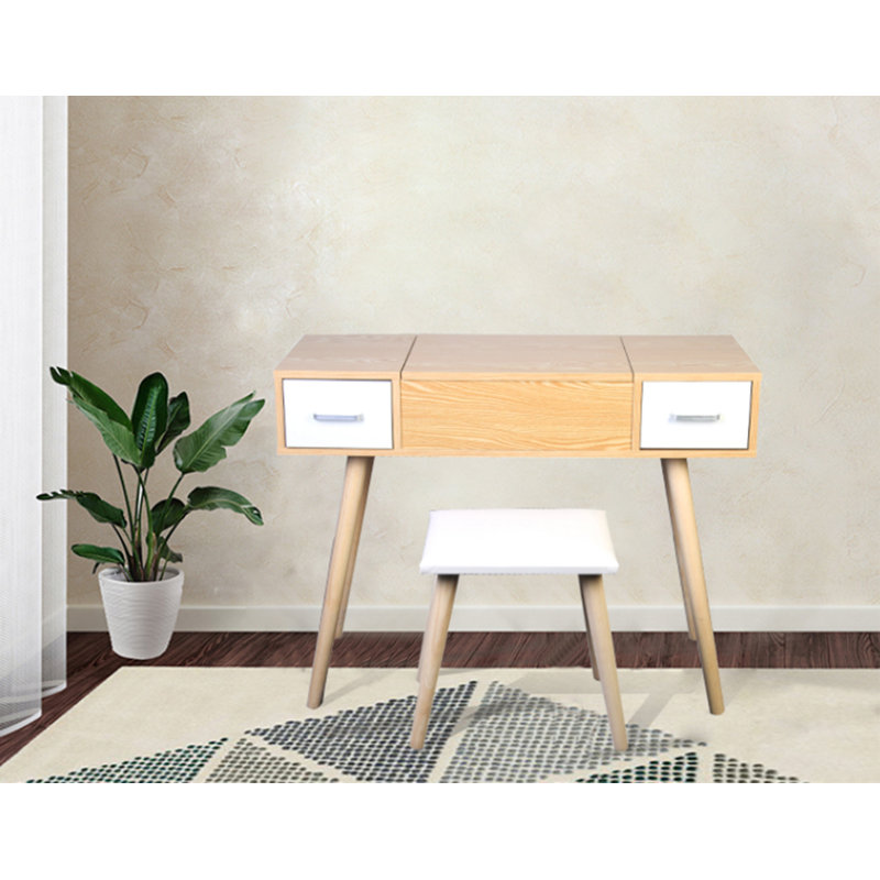 Corrigan Studio Borges Fold Up Multipurpose Makeup Vanity Set With