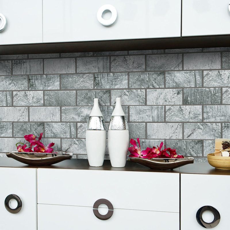 Skinnytile 6 X 3 Glass Peel And Stick Subway Tile Reviews Wayfair