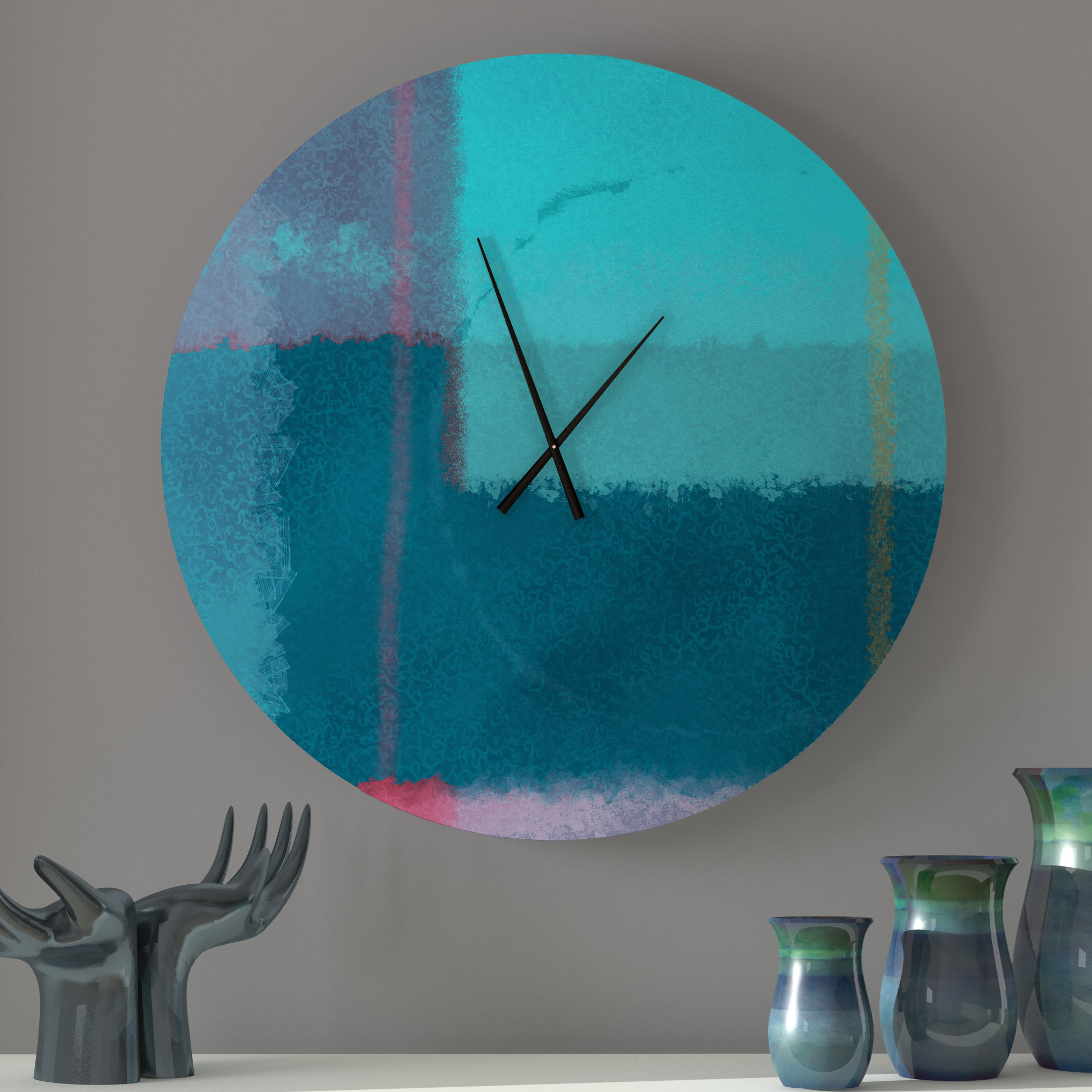 Latitude Run Uplifting Considerate Abstract Metal Wall Clock Wayfair
