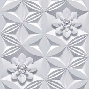 Illusions 33' x 20'' Flower 3D Embossed Wallpaper