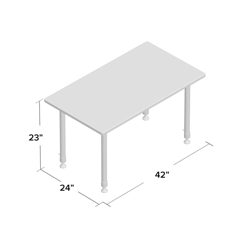 Symple Stuff Kee Height Adjustable 42 X 24 Rectangular Activity Table Wayfair