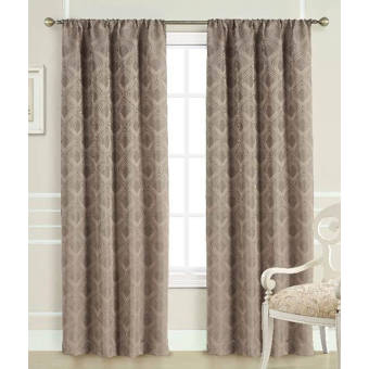 Canora Grey Shurtleff Jacquard Geometric Room Darkening Thermal Rod Pocket Curtain Panels Reviews Wayfair