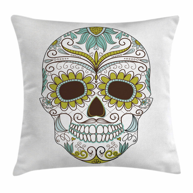 sugar skull pillow case