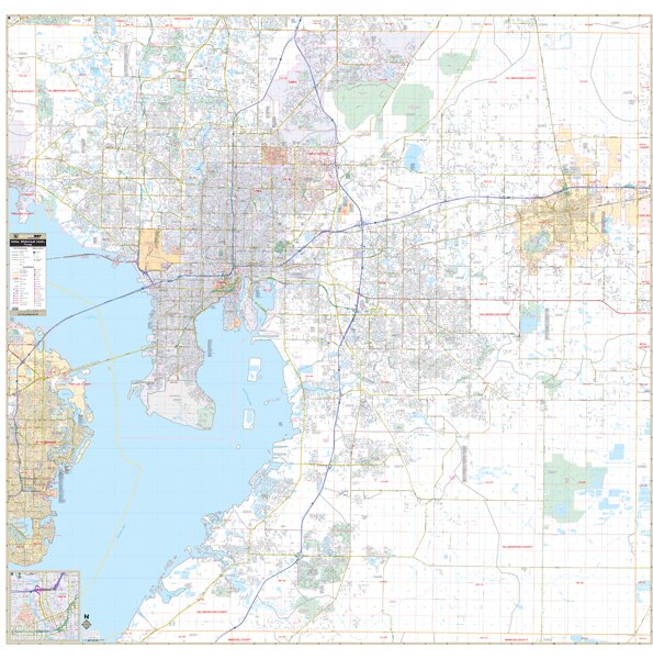 Universal Map Ra-Tampa/Hillsborough County FL Wall Map