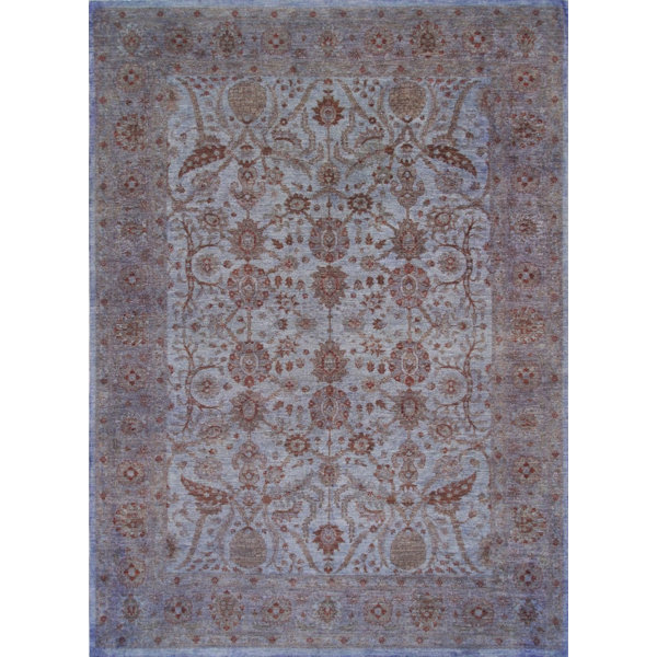 Pasargad Ferehan Hand Knotted Beige Light Blue Area Rug Wayfair