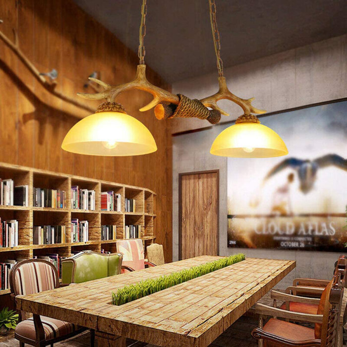 Foundry Select Double Antique Ceiling Lights Dining ...