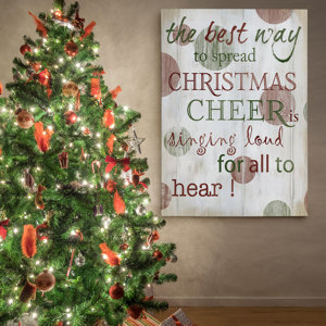 'Christmas Cheer Type' Photographic Print on Wrapped Canvas