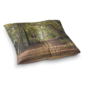 Forest Light Nature Photography Trees by Ann Barnes Floor Pillow