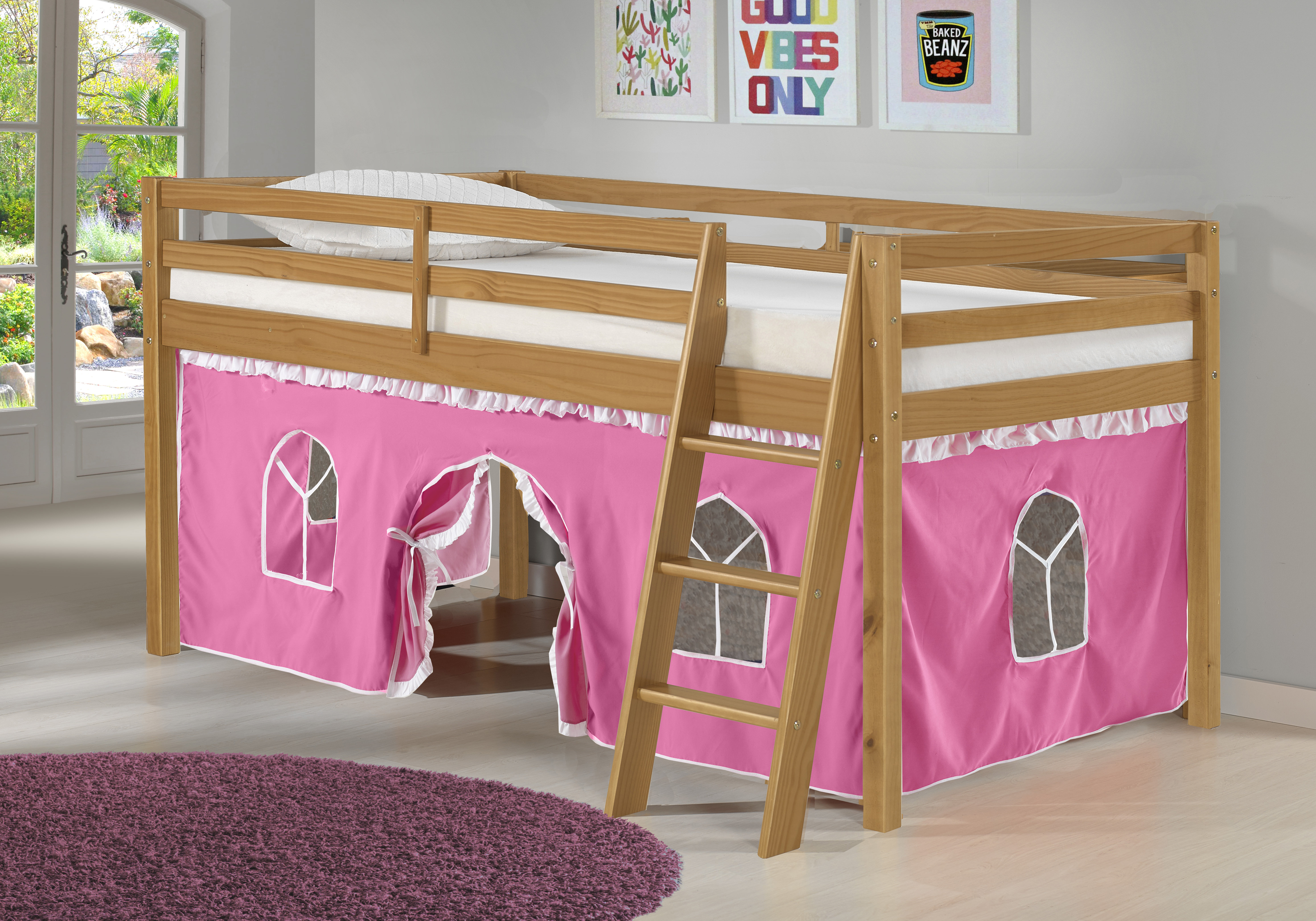 Castle Pink Twin Bed Tents For Kids Door Fits Twin Size Mattress New