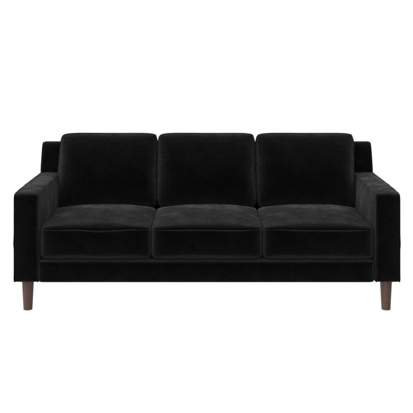 Corrigan Studio Linney 77 Wide Velvet Square Arm Sofa Reviews Wayfair