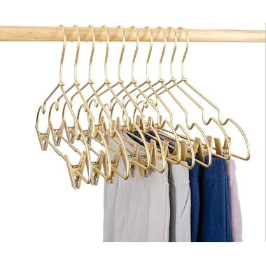 Children Baby 32cm Shiny Metal Wire Rose Gold Copper Coat Clothes Hangers 30PCS 