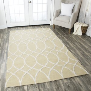 Jacobson Hand-Tufted Beige Area Rug