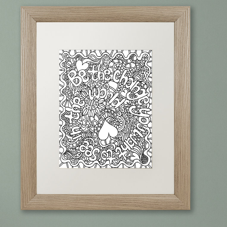 Trademark Art Mixed Coloring Book 40 By Kathy G Ahrens Framed Graphic Art Wayfair
