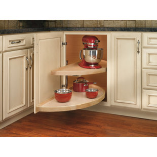 Corner Cabinet Lazy Susans You Ll Love Wayfair Wood Half Moon 2 Tier Lazy Susan