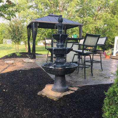 Bagley Pineapple Traditional Resin 4-Tier Outdoor Water Fountain