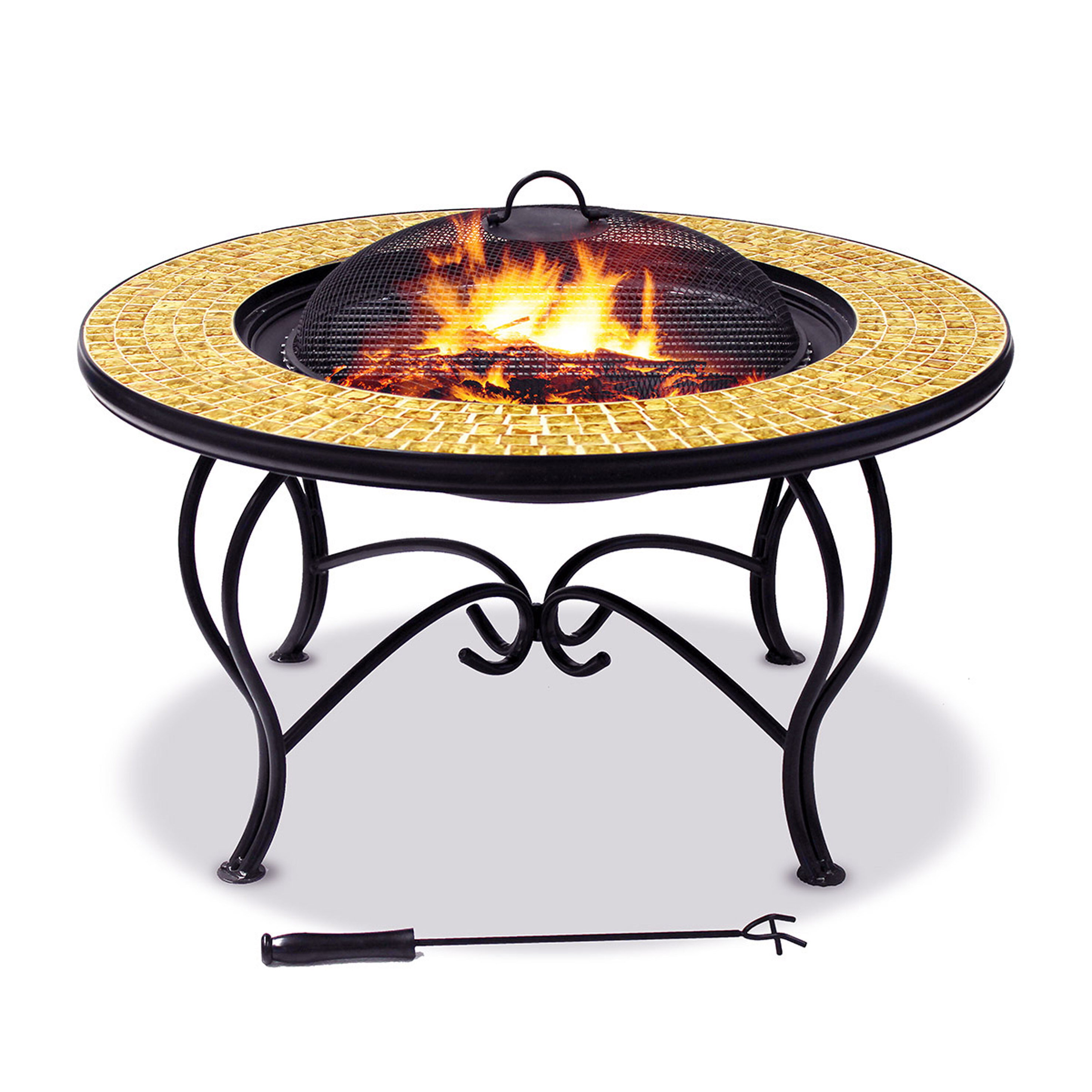 Bloomsbury Market Chartwell Cast Iron Charcoal Wood Burning Fire Pit Table Wayfair Co Uk