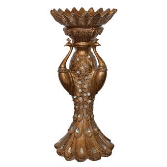 House Of Hampton Bayview Drizzle Peacock Floor Vase Wayfair